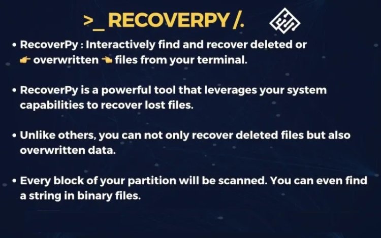 RecoverPy : To Find And Recover Deleted Or Overwritten Files From Terminal